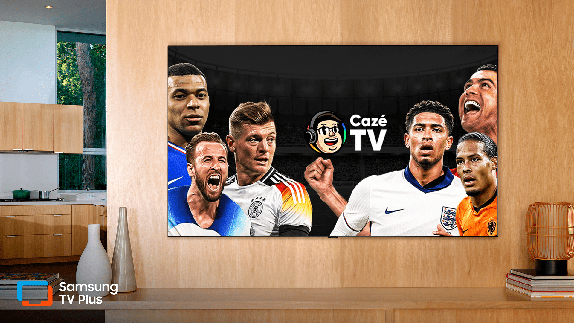 Canal CazéTV no Samsung TV Plus exibe jogos AO VIVO da UEFA Euro 2024