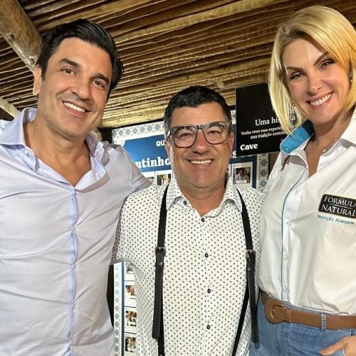 Olivardo Saqui recebe Edu Guedes e Ana Hickmann em sua Quinta